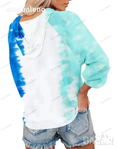 Нов дамски суичър с качулка Tie Dye, 3цвята , снимка 16 - Суичъри - 48456824