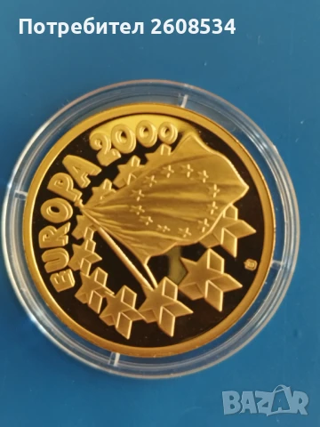 КРАСИВ ПЛАКЕТ  "ЕВРОПЕЙСКИ СЪЮЗ 2000", снимка 2 - Нумизматика и бонистика - 50878168