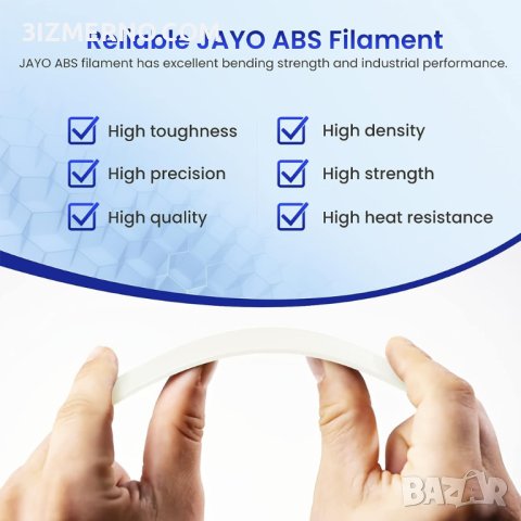 ABS Filament JAYO 1.75mm 0.650kg ROHS за FDM 3D Принтери, снимка 6 - Консумативи за принтери - 41667202