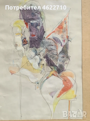 картина , Прегръдка 1 , от Атанас Нацев, снимка 3 - Картини - 52922055