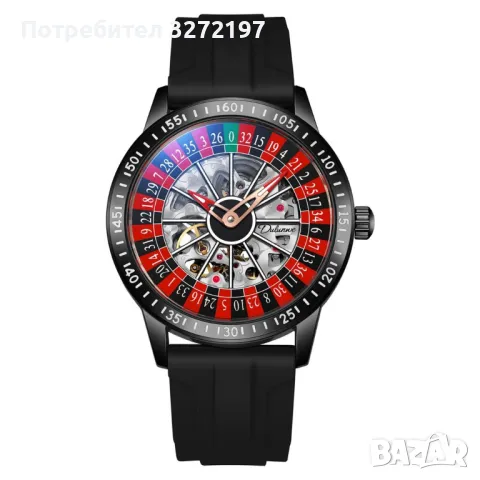 Dulunwe Дизайнерски Автоматичен, механичен часовник Рулетка, водоустойчив , снимка 9 - Мъжки - 50366244