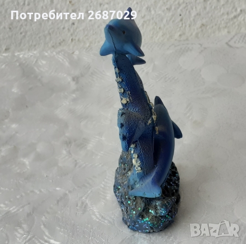 Сини делфини и морска звезда, снимка 3 - Статуетки - 36088524