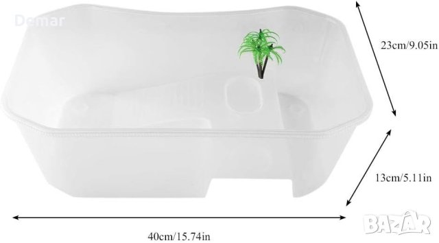 Пластмасово местообитание за костенурки аквариум със стълбище, снимка 2 - Аквариуми - 41659478
