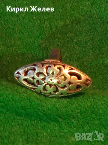 СТАРИНЕН АЖУРЕН АР НУВО СРЕБЪРЕН ФЛОРАЛЕН ПРЪСТЕН ВИСОКА ПРОБА СРЕБРО МАЙСТОРСКА РАБОТА УНИКАТ 7141, снимка 18 - Антикварни и старинни предмети - 37395445