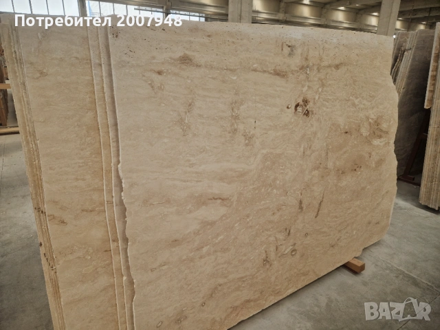 Травертин Беж Запълнен Крос Кът 1.2/61/40.6 - 30 Евро кв.м. с ДДС , снимка 3 - Облицовки - 52386249