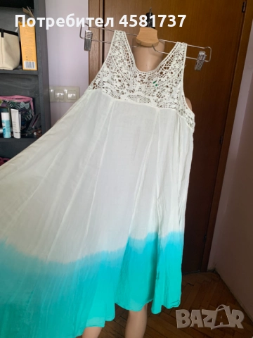 Рокля омбре на Benеtton, размер S/M, снимка 6 - Рокли - 51667100