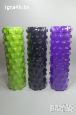 НОВ МОДЕЛ Големи Foam roller 45x14 със силно изразена структура РОЛЕР ФОУМ, снимка 2 - Йога - 40765132