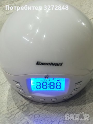 Нощна лампа EXCELVAN с часовник, аларма /с приятни звуци/ и радио , снимка 3 - Настолни лампи - 40893367