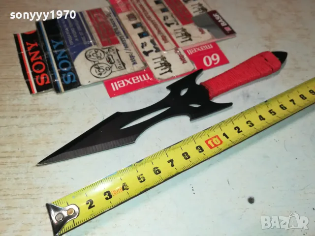НОЖ-КАМА 20СМ С ЧЕРВЕНА ОПЛЕТКА 1303250736, снимка 3 - Ножове - 49473685