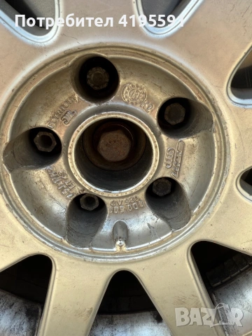 Джанти от Audi s-line 17 5x112 et43 7.5j с гуми 225/45/17, снимка 6 - Гуми и джанти - 53463739