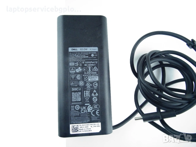 Оригинален Адаптер Зарядно Dell 65W USB-C AC Adapter HKA65NM200 HKA65NM201 0VH2W4 CJG9W, снимка 3 - Лаптоп аксесоари - 53027854