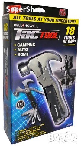 18в1 Мултифункционален инструмент – Tactool чук, отвертка, трион, снимка 2 - Други инструменти - 47498942
