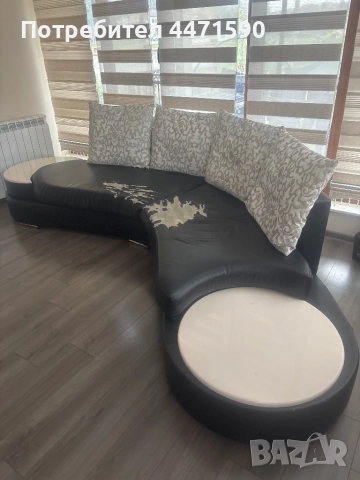 Диван кожен от две части