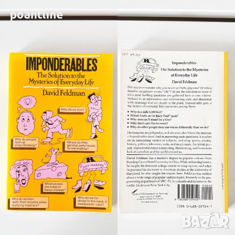 Книга английски език Любопитни въпроси Imponderables The Solution to the Mysteries of Everyday Life, снимка 3 - Художествена литература - 52302210