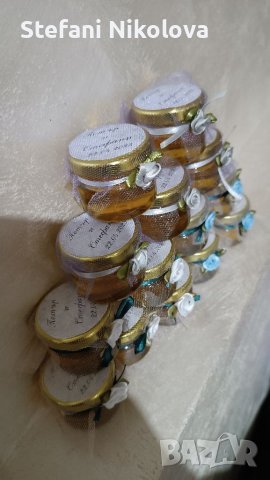 Бурканче с мед, снимка 2 - Подаръци за сватба - 40007333