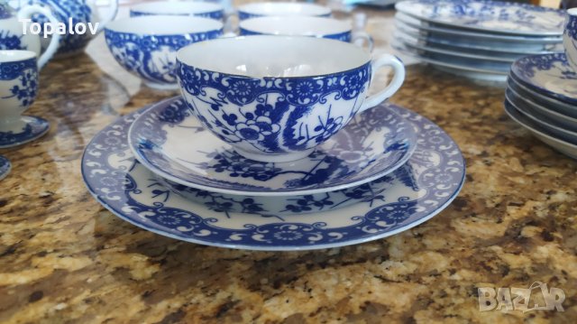 Японски сервиз за чай, маркиран с литофан