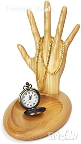 Нова дървена стойка за бижута манекен ръка пръстени поставка пръстен, снимка 5 - Други - 40364523