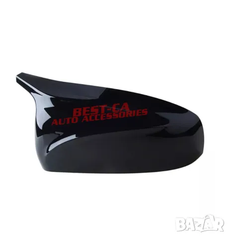 Капаци за огледала със щипки черен пиано лак Batman Style подходящи за BMW X5 E70 X6 E71 E72, снимка 6 - Аксесоари и консумативи - 49127450