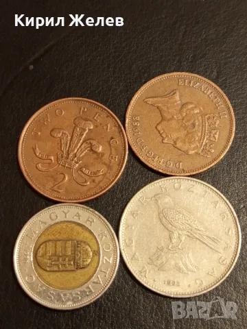 Четири монети от цял свят АНГЛИЯ, УНГАРИЯ за КОЛЕКЦИЯ ДЕКОРАЦИЯ 17814