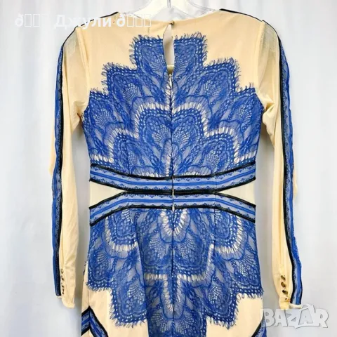 Красива рокля със синя дантела, снимка 6 - Рокли - 43926389