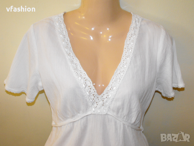 Бяла кенарена блуза