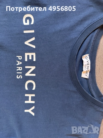 Оригинална тениска Givenchy Paris - Тъмносиня - Размер M
, снимка 2 - Тениски - 56202570