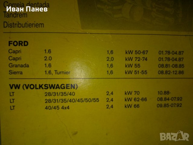 Ангренажен ремък BOSCH 1987949015 ЗА FORD Transit ,VW LT , снимка 3 - Части - 35933263