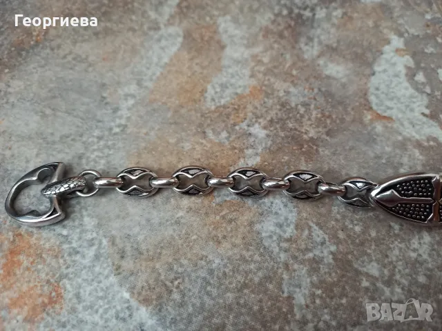 Стоманена гривна , снимка 5 - Гривни - 49892892