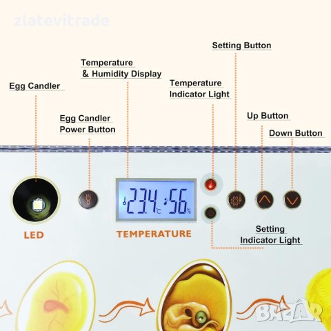 Автоматичен инкубатор 20 яйца - реф. код - 4, снимка 10 - Други стоки за животни - 42592562