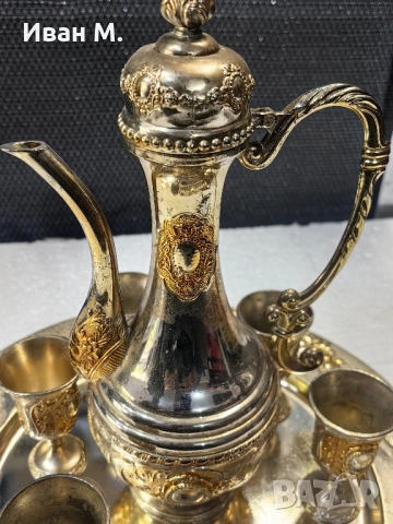 Посребрен сервиз за ракия , снимка 7 - Антикварни и старинни предмети - 52156504