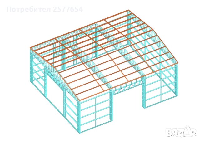 ЛИЗИНГ - Халета, Хале, Магазини, Магазин, Складове 120м2 - 10 х 12 х 4