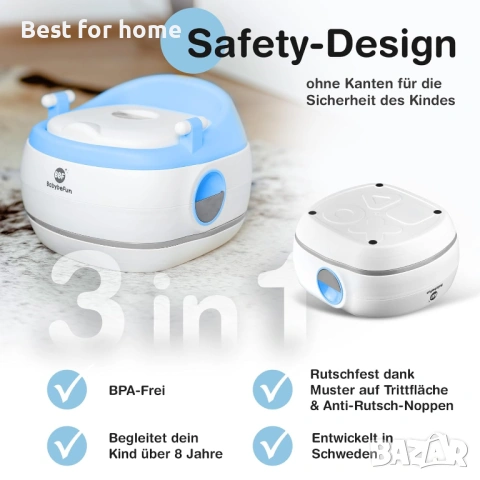 Детско гърне 3 в 1 + Детска тоалетна чиния + Табуретка / тоалетна , снимка 7 - Други - 53536505