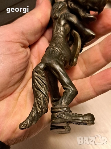 руска бронзова статуетка Ну погоди, снимка 10 - Статуетки - 53153477