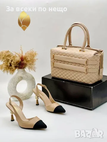 Chanel Елегантни Дамски Обувки На Висок Ток С Каишка На Петата Шанел - Различни Цветове Код SEM-633, снимка 2 - Дамски обувки на ток - 55903847
