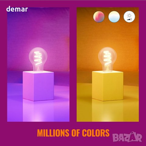 WiZ Color Smart Connected Vintage крушка с нажежаема жичка, снимка 3 - Крушки - 42074578