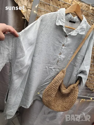 МАКСИ риза от лен, нестандартен Овърсайз модел- XXL, снимка 1