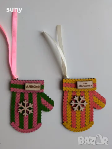 Персонализирани дървени коледни играчки за украса, снимка 4 - Други - 47820240