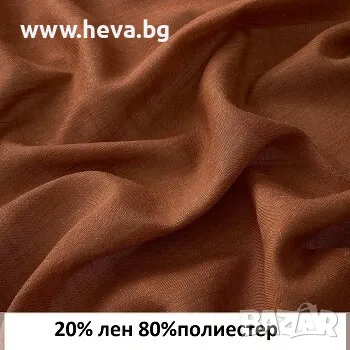 Полупрозрачни ленени завеси с капси, снимка 4 - Пердета и завеси - 47429693