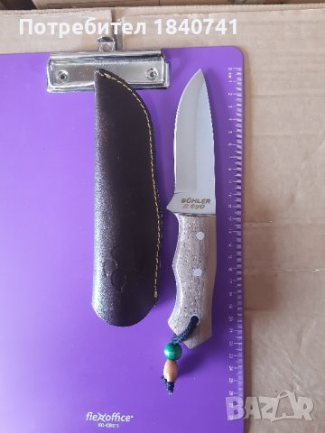 Нож стомана N690 с кания