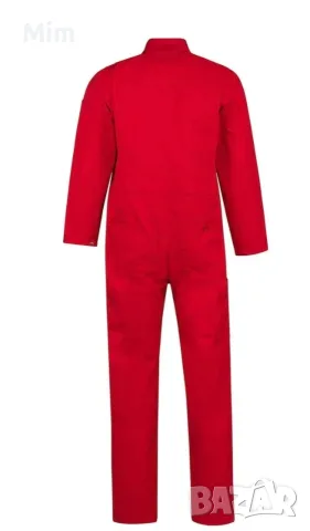 3XL Мъжки работен, червен гащеризон , снимка 2 - Спортни дрехи, екипи - 56051048