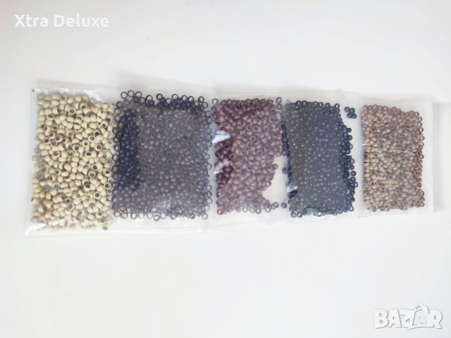 Микро и нано капси за поставяне на коса/екстеншъни + кука и клещи, снимка 3 - Аксесоари за коса - 48405172