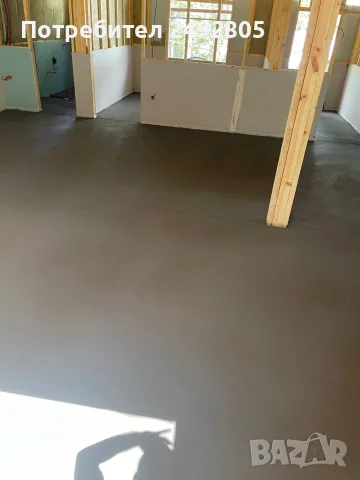 Машинно полагане на подова замазка, снимка 4 - Ремонти на къщи - 56334161