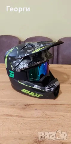 Каска за мотокрос Shot Furious Army Green Matt M + очила, снимка 3 - Аксесоари и консумативи - 50380140
