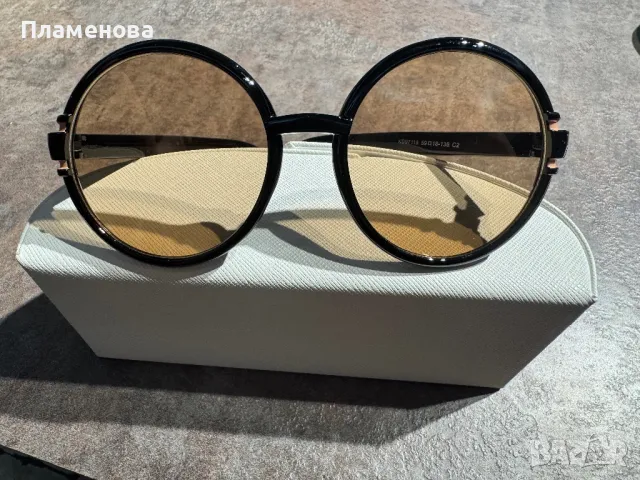 Дамски кафеви кръгли очила , снимка 3 - Слънчеви и диоптрични очила - 49358052