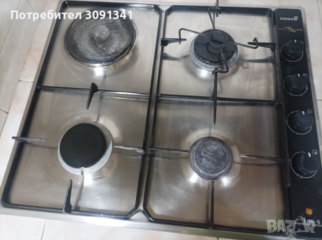 Плот котлони Edesa за вграждане, 3 газови и 1 електрически