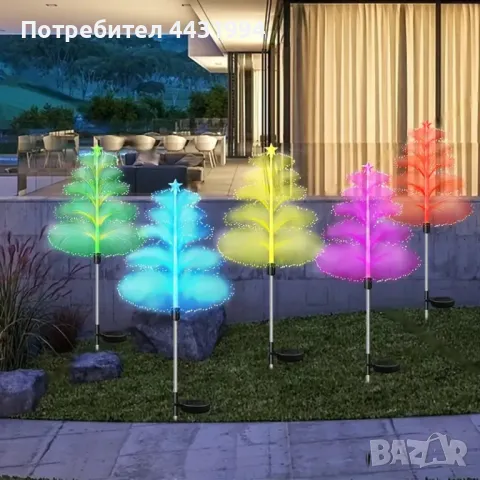 Соларна фонтанна лампа във формата на медуза AMILL, 7-цветен., снимка 1