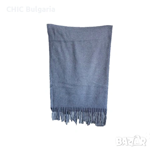 Унисекс шал в сив цвят, снимка 2 - Шалове - 53315210