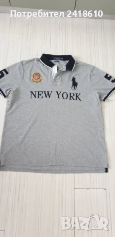 POLO Ralph Lauren New York Pique Cotton Custom Slim Fit Mens Size 2XL ОРИГИНАЛ! Мъжка Тениска!, снимка 9 - Тениски - 50376568