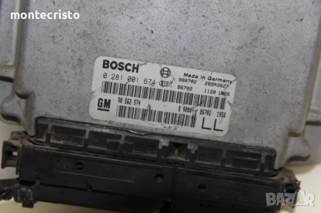 Моторен компютър Opel Astra G (1998-2009г.) 0281001674 / 90562574 / 0 281 001 674 / 90 562 574, снимка 2 - Части - 52596011