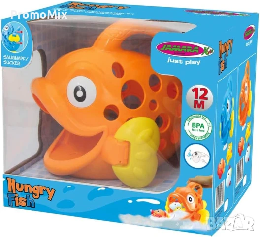 Комплект от 4 броя играчки за баня Jamara 460614 Hungry Fish Orange Гладна рибка играчки за вода , снимка 8 - Други - 50784203